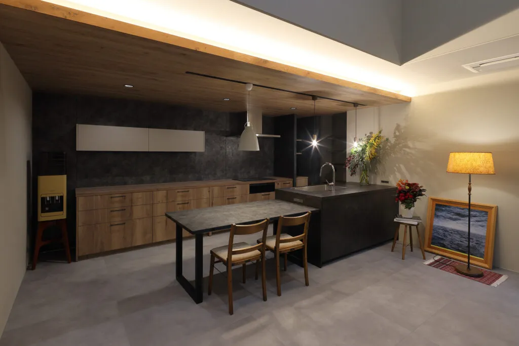 的形の家 リビング