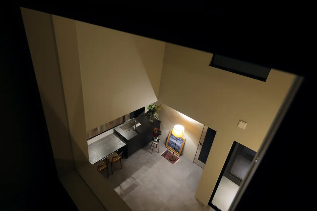 的形の家 リビング