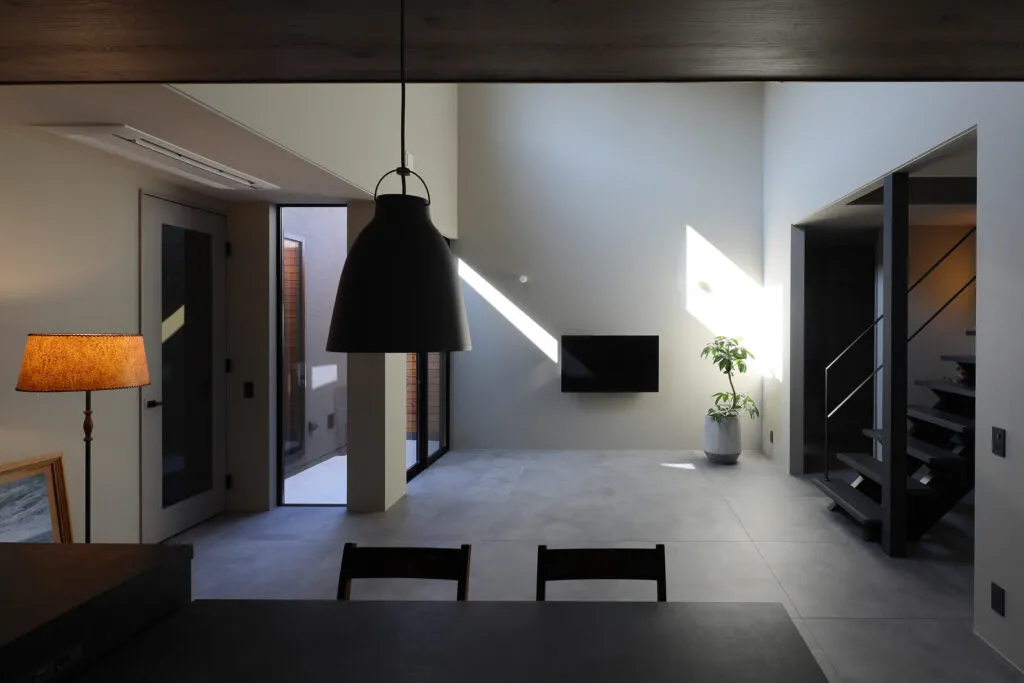 的形の家 リビング