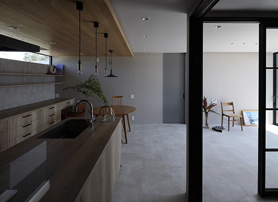 スクエアの平屋住まい リビング