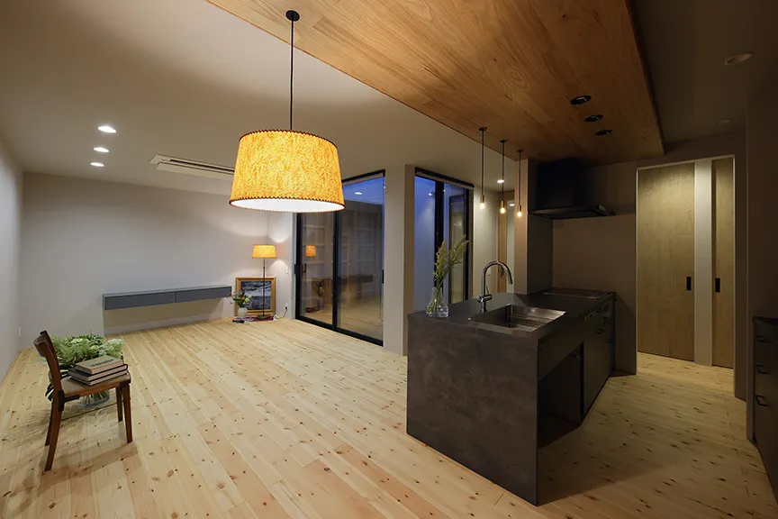 上滝野の家 リビング